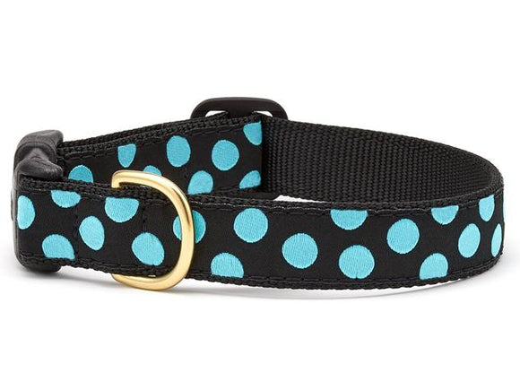 Black Aqua Dot Teacup Collar