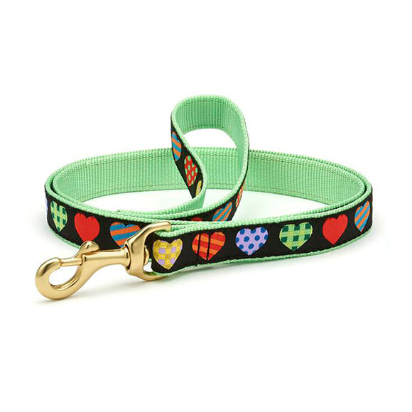 Colourful Hearts Dog Lead